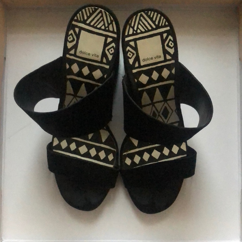 Dolce Vita Double Strap Mule Heeled Sandal 38.5